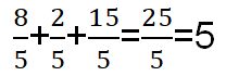 Suma de fracciones con igual denominador